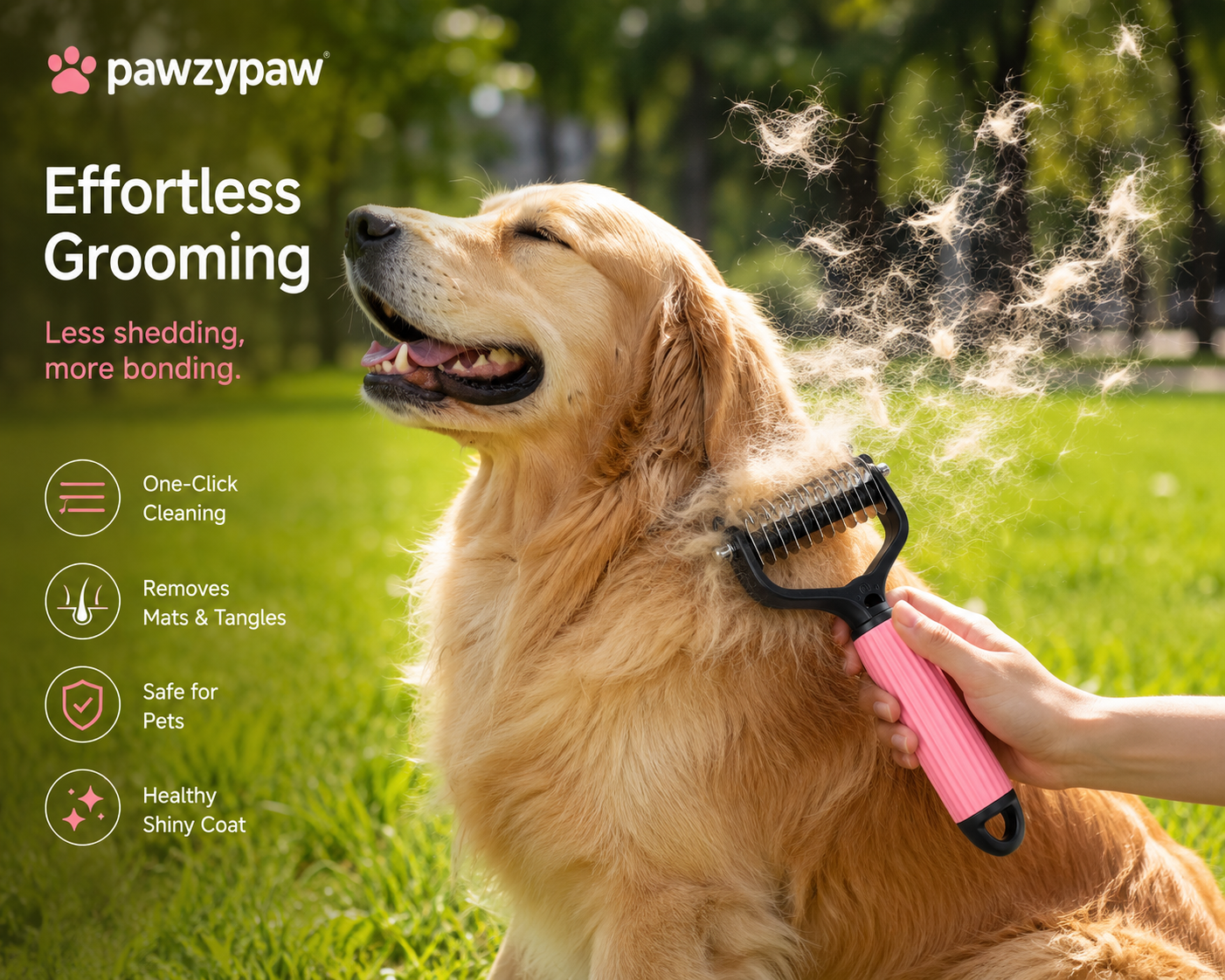 Pawzypaw Deshedding & Detangling Comb